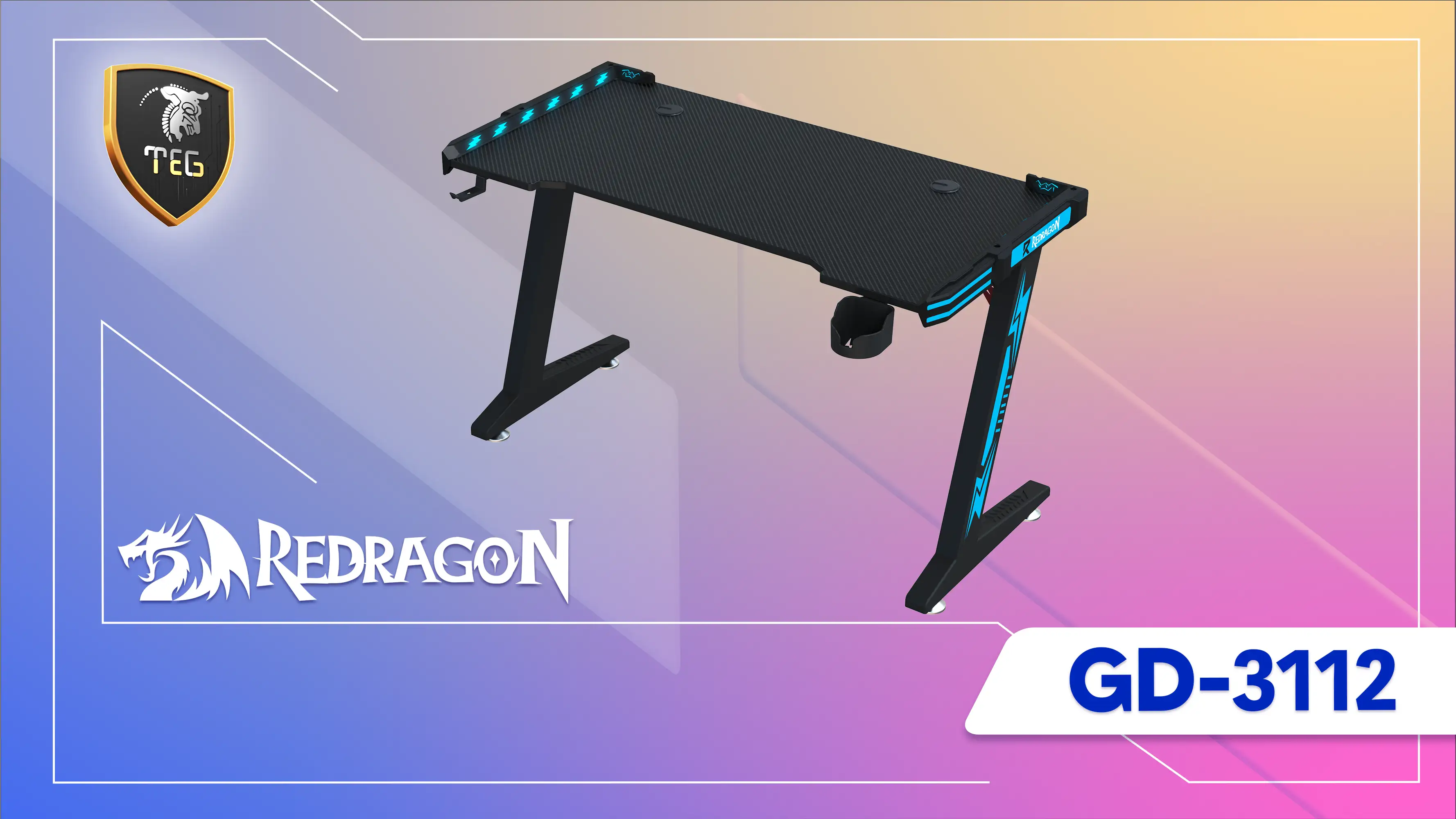 اسمبل میز گیمینگ ردراگون GD-3112 LED